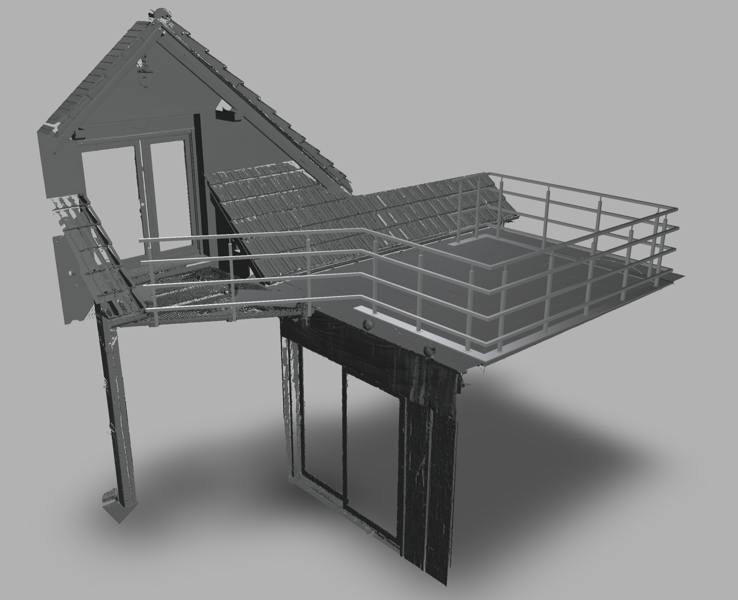 Skanowanie 3D budynku oraz projekt balustrady nierdzewnej